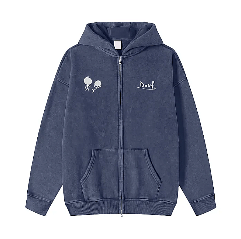 Washed on sale blue hoodie